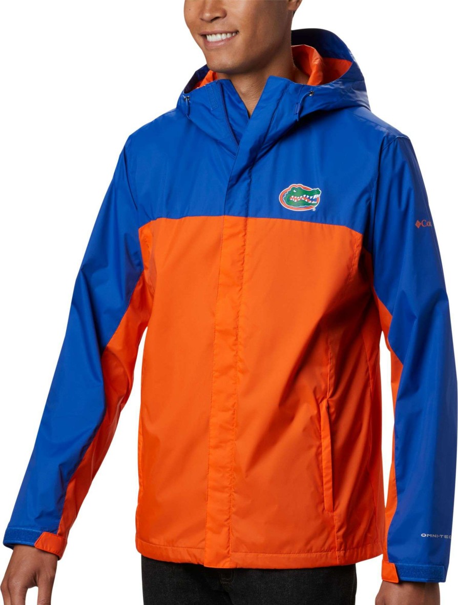 Jackets * | Columbia Men'S Florida Gators Blue/Orange Glennaker Storm Jacket