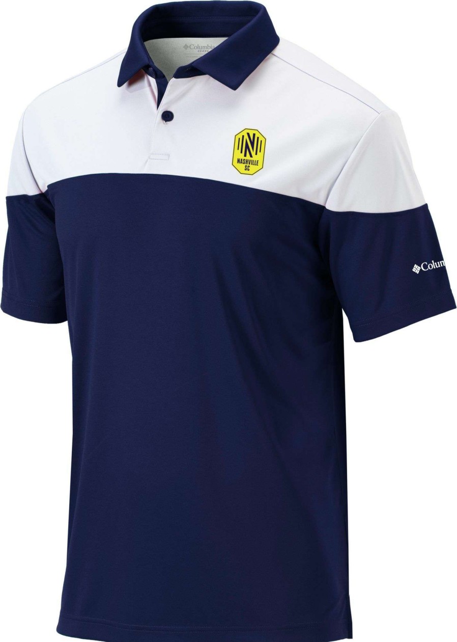 Shirts * | Columbia Nashville Sc Best Navy Polo For Men