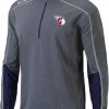 Jackets * | Columbia Men'S Cleveland Guardians Navy Shotgun 2.0 Quarter-Zip Shirt