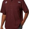 Shirts * | Columbia Men'S Texas A&M Aggies Grey Tamiami Performance Shirt