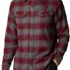 Shirts * | Columbia Men'S Texas A&M Aggies Maroon Plaid Flare Gun Flannel Button Down Long Sleeve Shirt