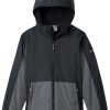 Jackets * | Columbia Boys' Point Park Lined Windbreaker Jacket Black