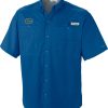 Shirts * | Columbia Men'S Florida Gators Blue Tamiami Performance Shirt