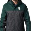 Jackets * | Columbia Men'S Michigan State Spartans Green/Grey Glennaker Storm Jacket