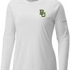 Shirts * | Columbia Women'S Baylor Bears White Tidal Long Sleeve T-Shirt