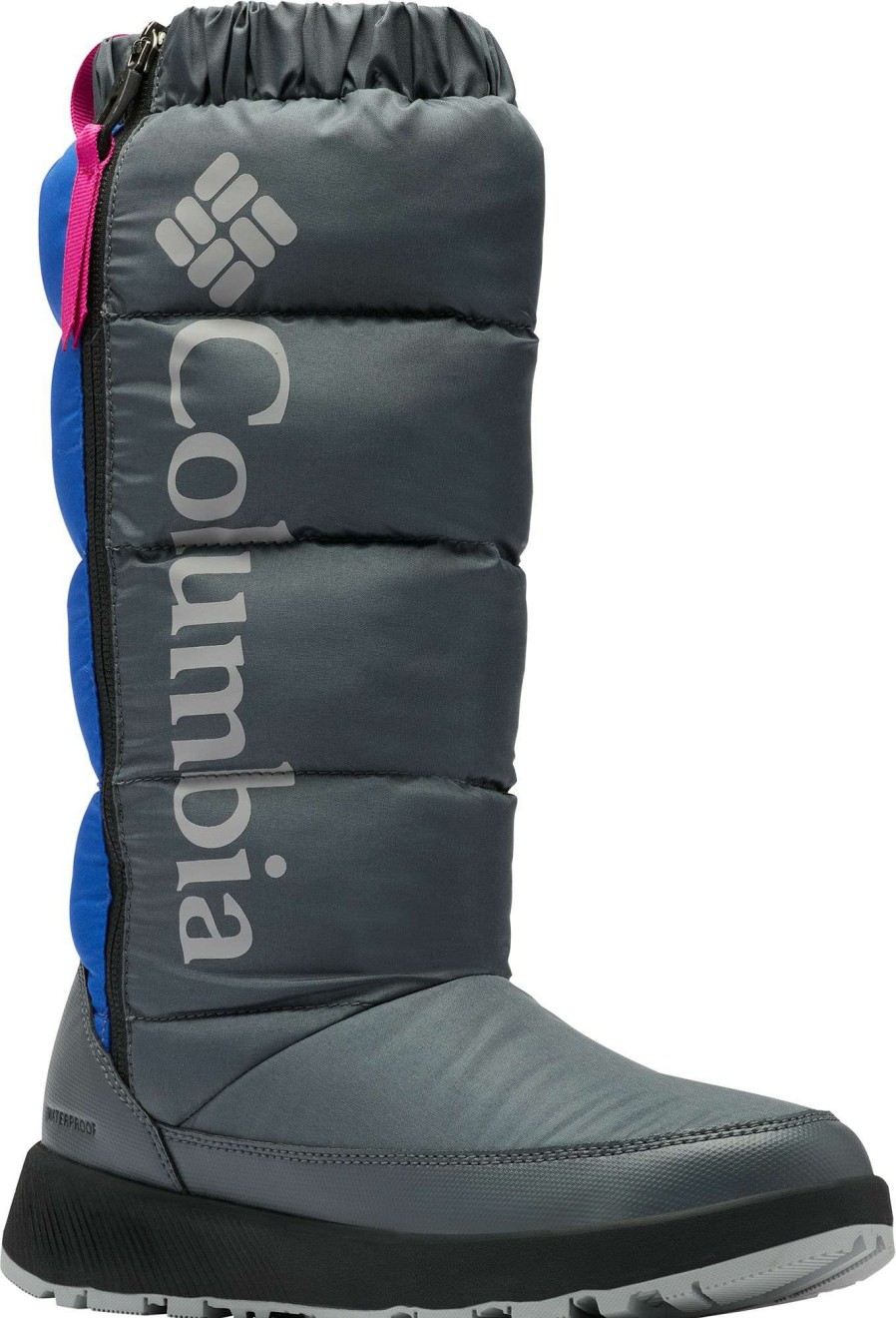 Boots * | Columbia Women'S Paninaro Omni-Heat Tall 200G Waterproof Winter Boots Graphite/Lapis Blue