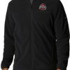 Jackets * | Columbia Men'S Ohio State Buckeyes Black Flanker Full-Zip Fleece Jacket