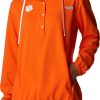 Sweatshirts * | Columbia Women'S Clemson Tigers Orange Pfg Tamiami Quarter-Snap Long Sleeve Hooded Shirt