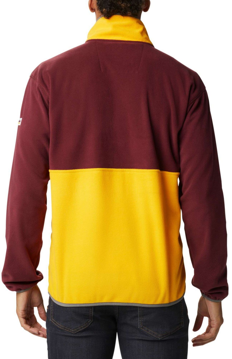 Jackets * | Columbia Men'S Minnesota Golden Gophers Maroon Back Bowl Full-Zip Fleece Jacket