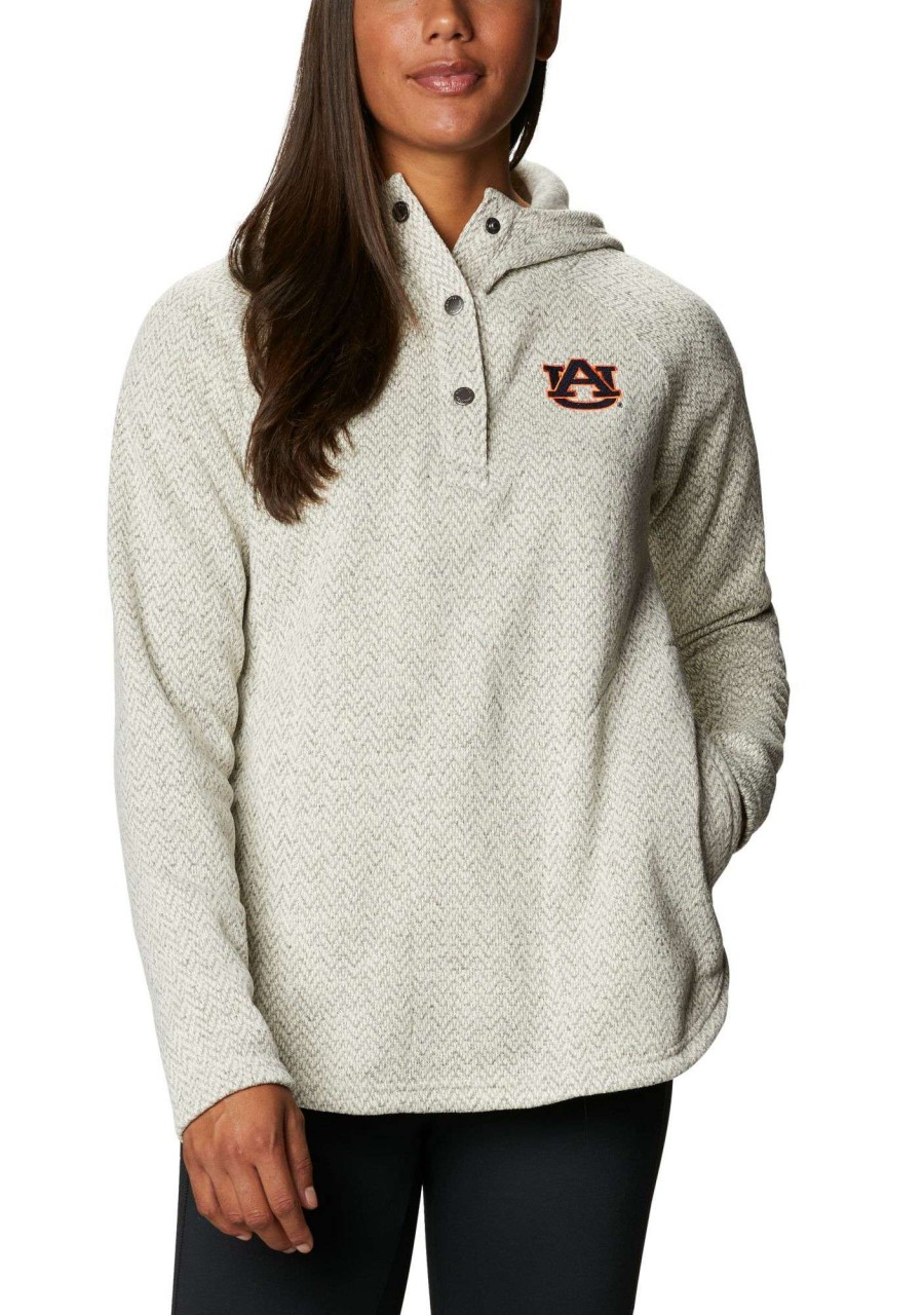 Sweatshirts * | Columbia Women'S Auburn Tigers Darling Days Full-Zip White Hoodie