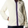 Jackets * | Columbia Women'S Washington Huskies White Fire Side Sherpa Full-Zip Jacket