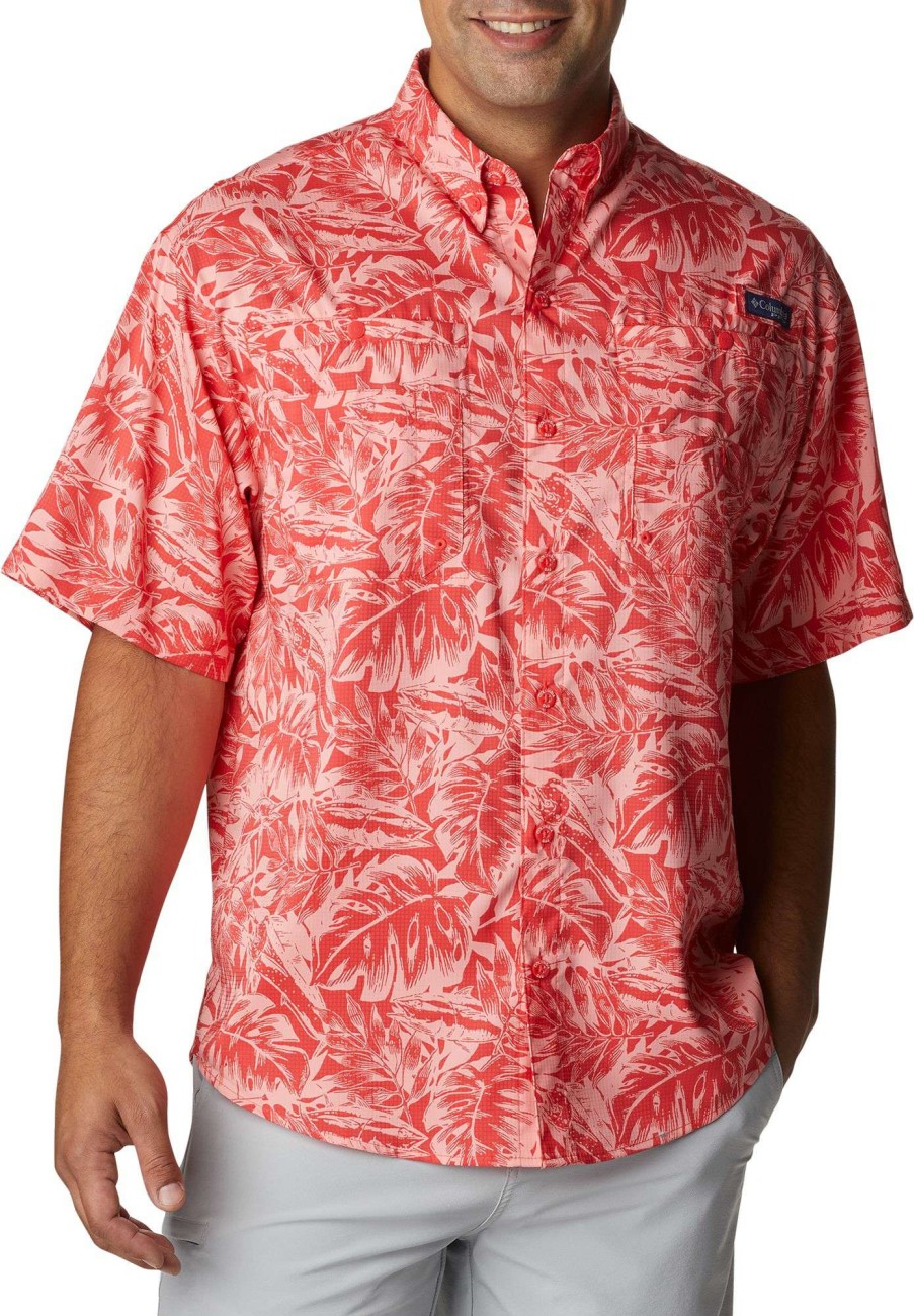 Shirts * | Columbia Men'S Pfg Super Tamiami Shirt Rd Hbscs Hawaii Thrwbk Pr