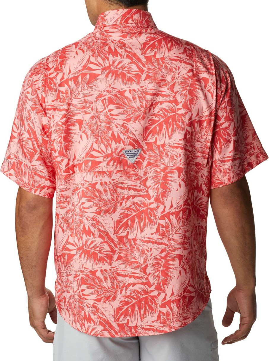 Shirts * | Columbia Men'S Pfg Super Tamiami Shirt Rd Hbscs Hawaii Thrwbk Pr