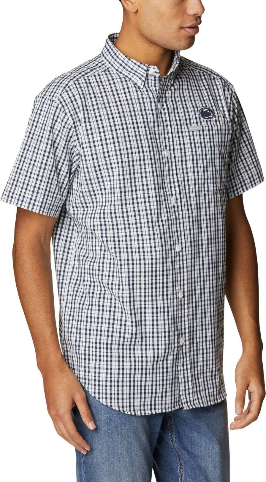 Shirts * | Columbia Men'S Penn State Nittany Lions Blue Rapid Rivers Button Down Shirt