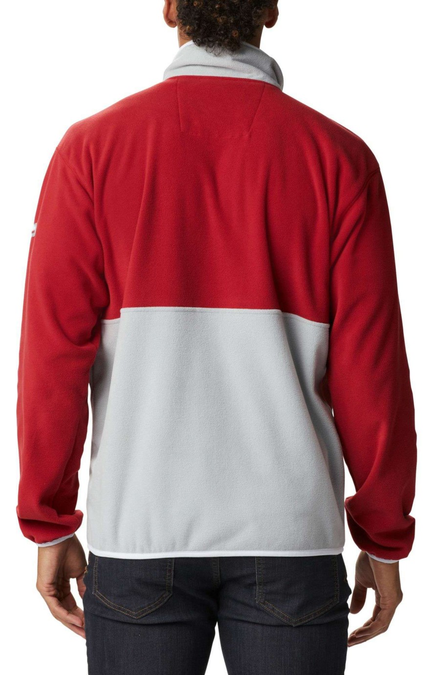 Jackets * | Columbia Men'S Oklahoma Sooners Crimson Back Bowl Full-Zip Fleece Jacket