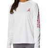 Shirts * | Columbia Women'S Alabama Crimson Tide White Tidal Long Sleeve T-Shirt