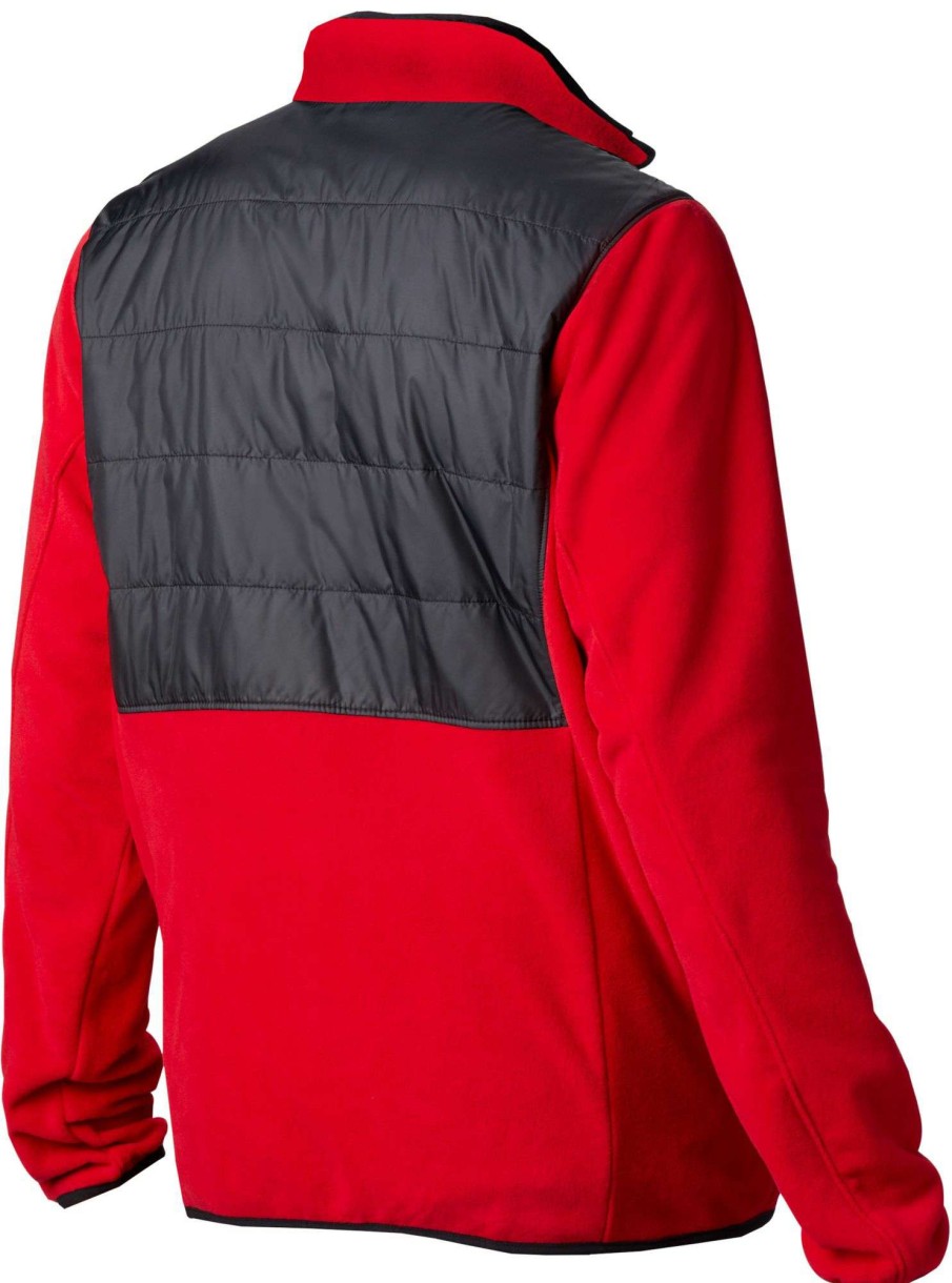 Jackets * | Columbia Men'S Los Angeles Angels Red Full-Zip Fleece Jacket