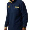 Sweatshirts * | Columbia Men'S Michigan Wolverines Blue Harborside Fleece Pullover