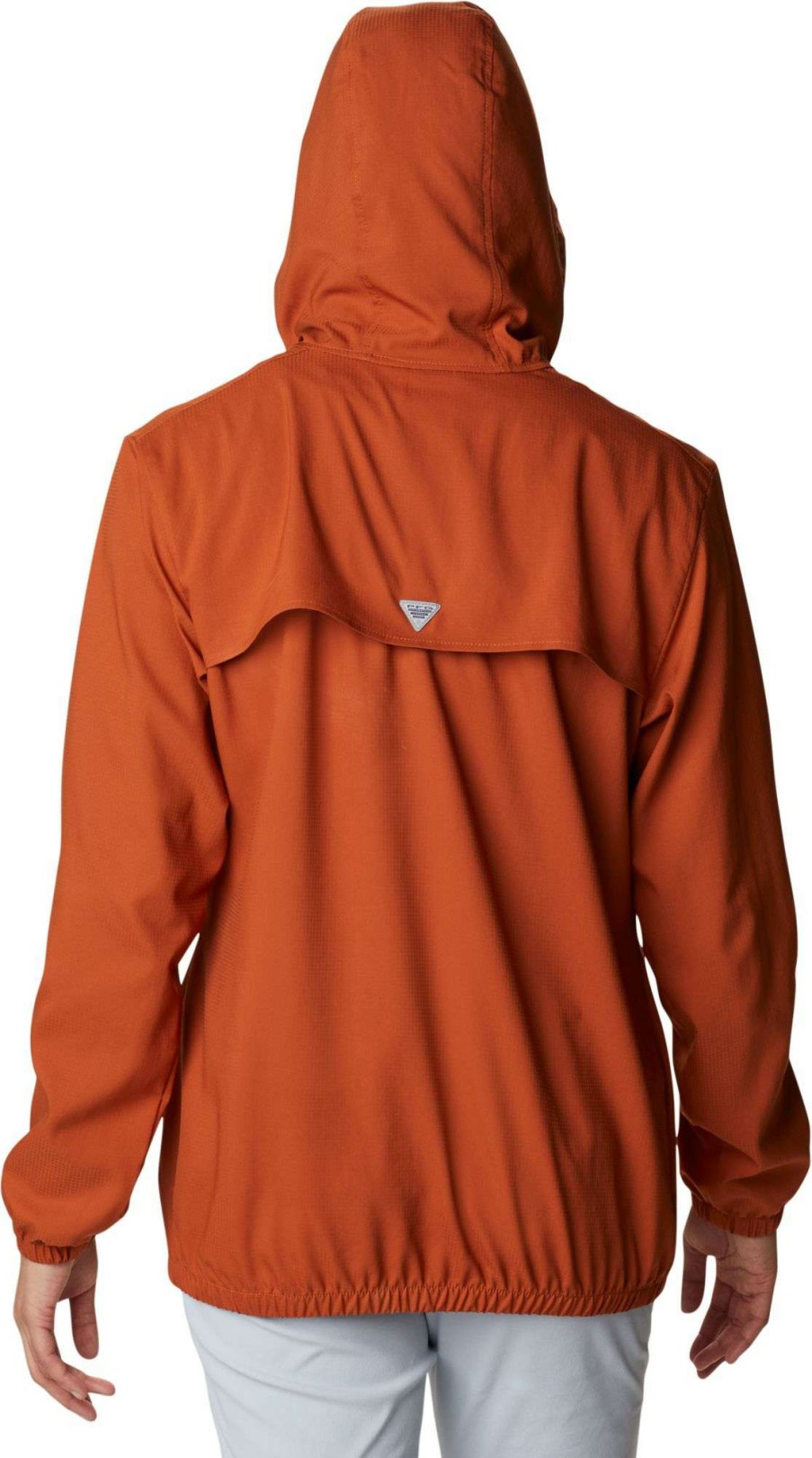 Sweatshirts * | Columbia Women'S Texas Longhorns Burnt Orange Pfg Tamiami Quarter-Snap Long Sleeve Hooded Shirt