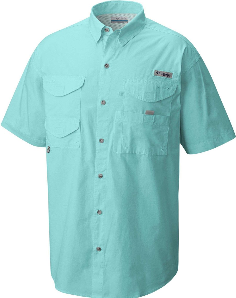 Shirts * | Columbia Men'S Pfg Bonehead Short Sleeve Shirt (Regular And Big & Tall) Gulf Stream