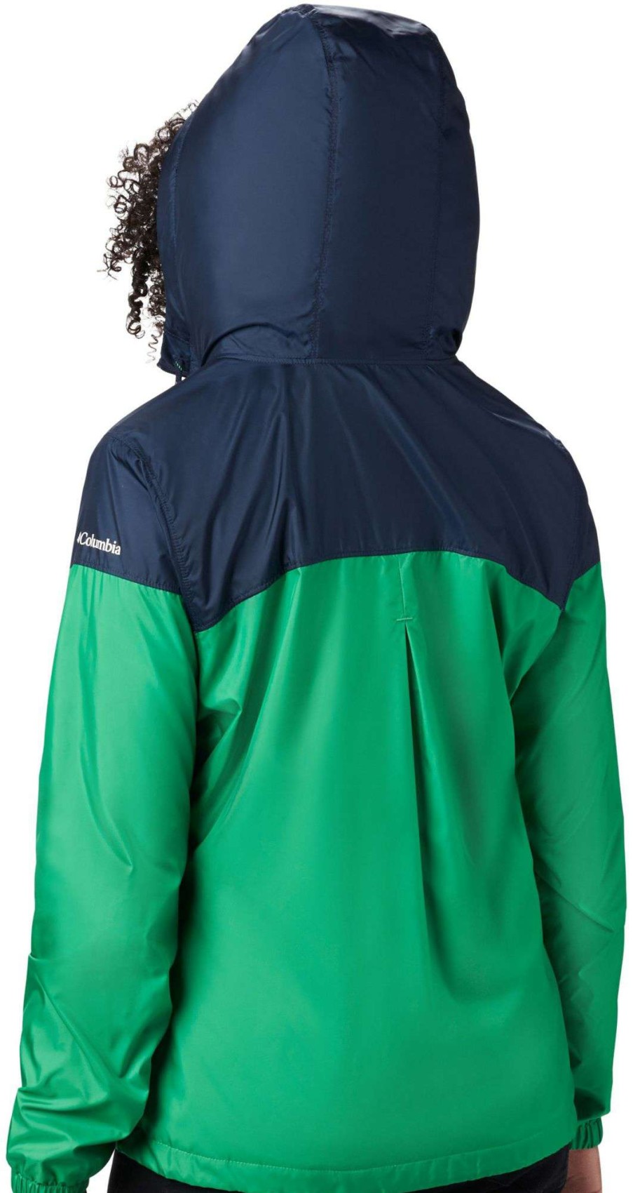 Jackets * | Columbia Women'S Notre Dame Fighting Irish Navy/Green Clg Flash Forward Lined Jacket