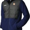 Jackets * | Columbia Men'S Houston Astros Navy Full-Zip Fleece Jacket