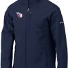 Jackets * | Columbia Men'S Cleveland Guardians Navy Ascender Full-Zip Jacket