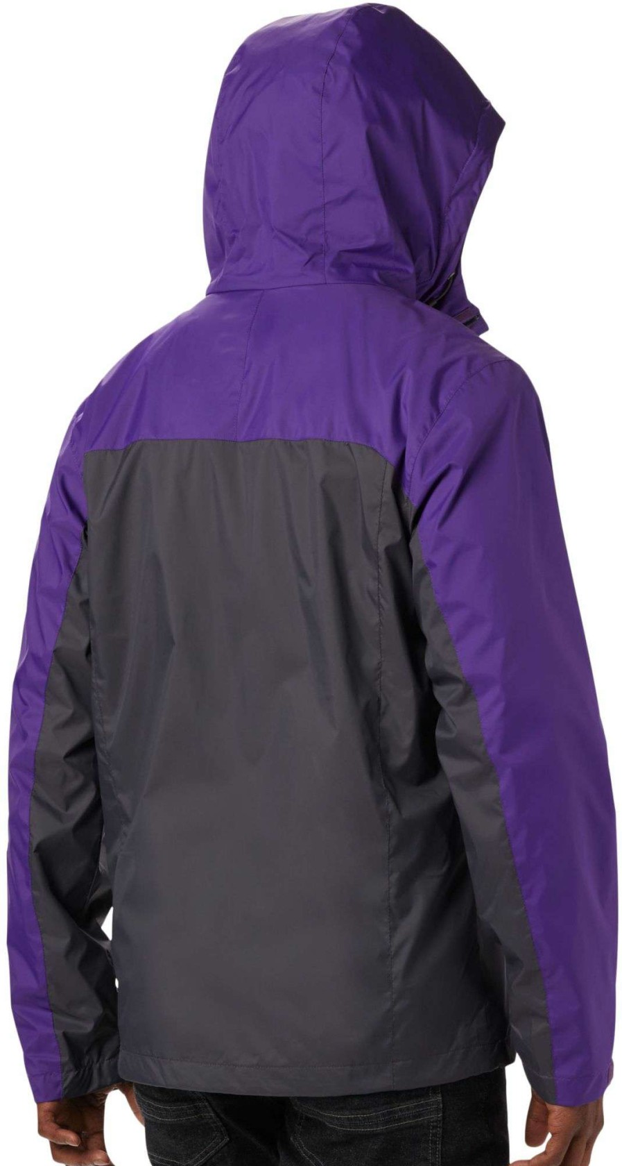 Jackets * | Columbia Men'S Lsu Tigers Purple/Grey Glennaker Storm Jacket