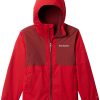 Jackets * | Columbia Boys' Rainy Trails Lined Jacket Mountain Red