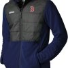 Jackets * | Columbia Men'S Boston Red Sox Navy Full-Zip Fleece Jacket