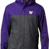 Jackets * | Columbia Men'S Washington Huskies Purple Glennaker Storm Jacket