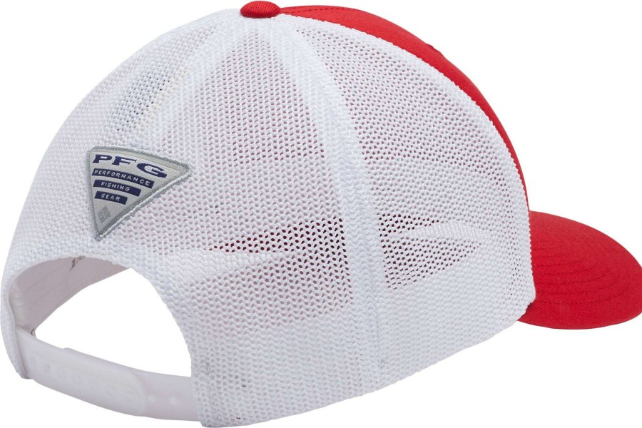 Hats * | Columbia Men'S Louisville Cardinals Cardinal Red Pfg Mesh Adjustable Hat