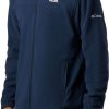 Jackets * | Columbia Men'S Notre Dame Fighting Irish Navy Clg Flanker Iii Fleece Jacket