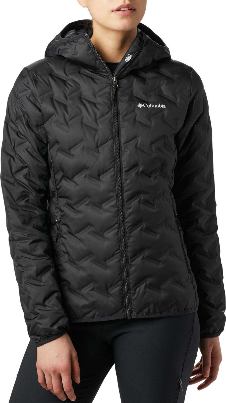 Jackets * | Columbia Women'S Delta Ridge Down Hooded Jacket Black