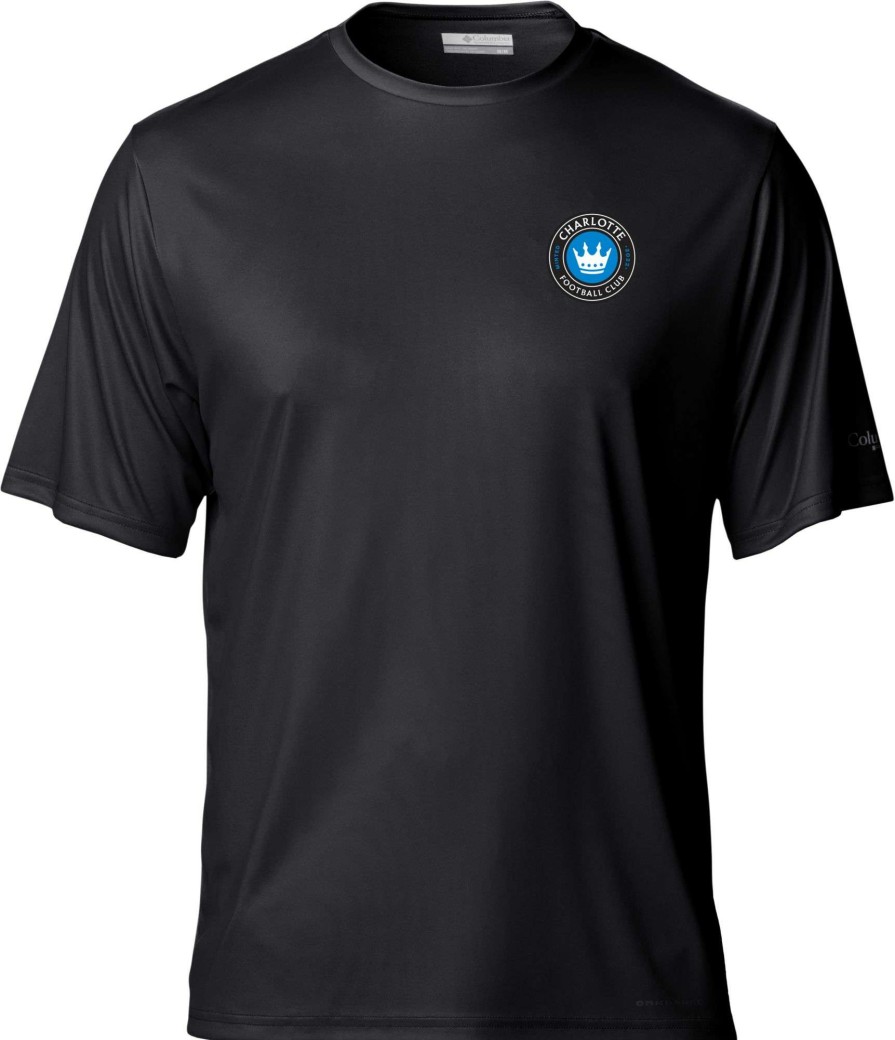 Shirts * | Columbia Charlotte Fc Black Terminal Tackle Sleeve T-Shirt For Men