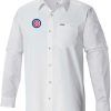 Shirts * | Columbia Men'S Chicago Cubs White Slack Tide Long Sleeve T-Shirt