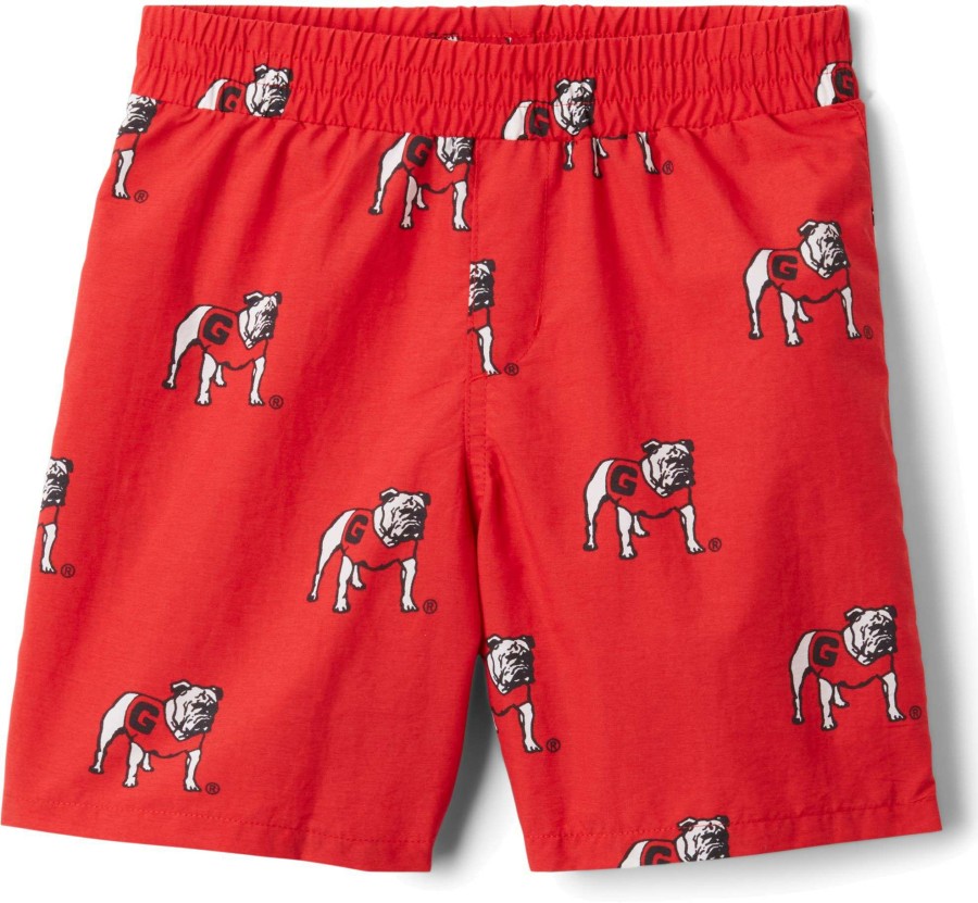 Shorts * | Columbia Youth Georgia Bulldogs Backcast Printed Performance Red Shorts For Girls'