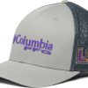 Hats * | Columbia Men'S Lsu Tigers Pfg Mesh Fitted Grey Hat