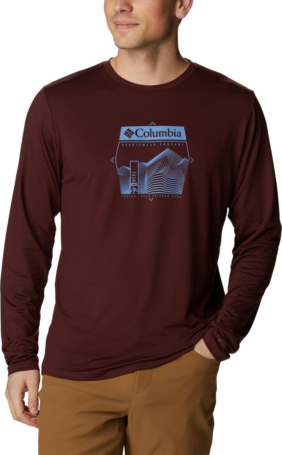 Shirts * | Columbia Men'S Tech Trail Long Sleeve Graphic T-Shirt