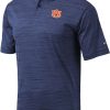 Shirts * | Columbia Men'S Auburn Tigers Blue Omni-Wick Set Performance Polo