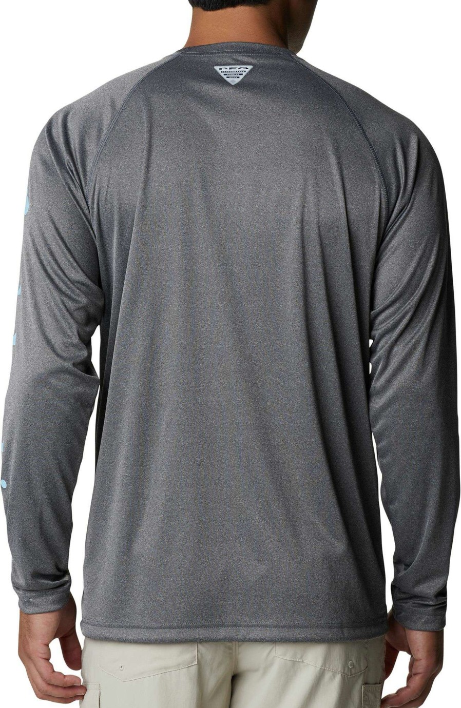 Shirts * | Columbia Men'S North Carolina Tar Heels Charcoal Heather Gray Clg Terminal Tackle Long Sleeve Shirt