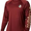 Shirts * | Columbia Men'S Florida State Seminoles Garnet Terminal Tackle Long Sleeve T-Shirt