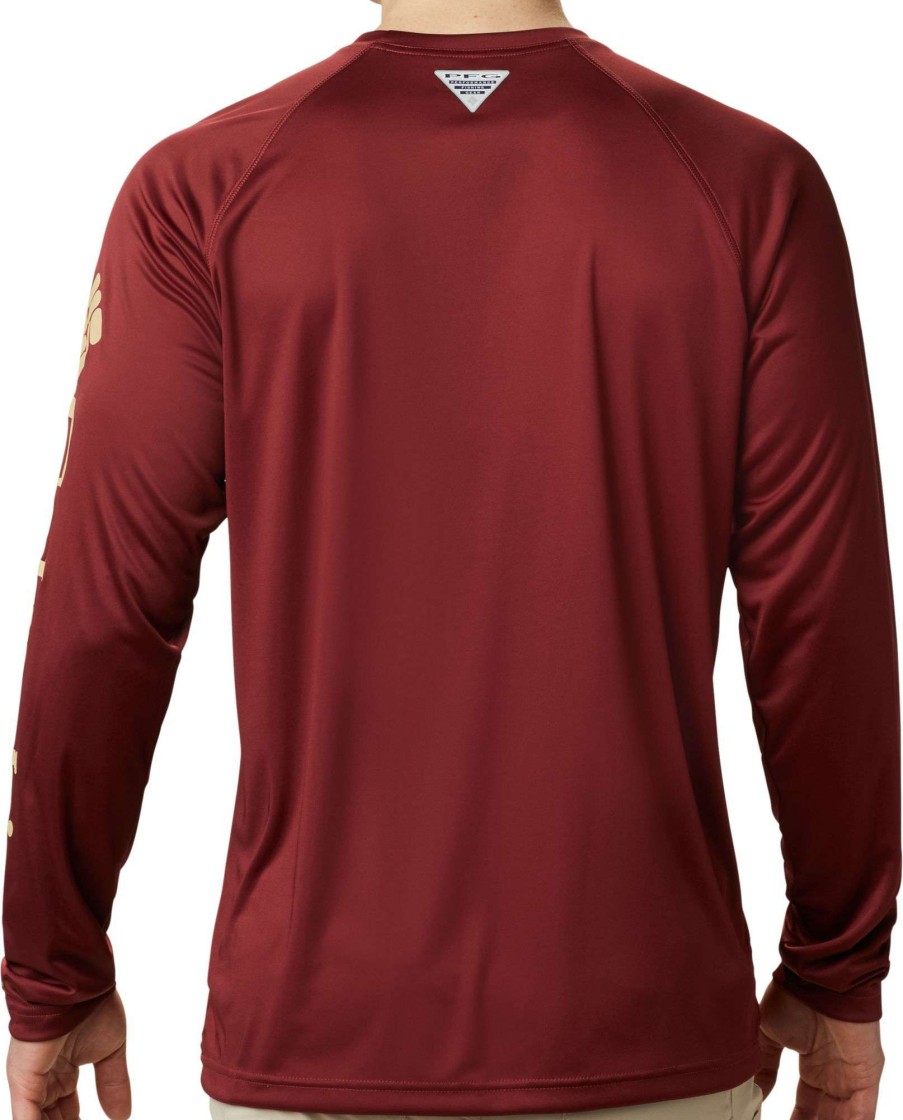 Shirts * | Columbia Men'S Florida State Seminoles Garnet Terminal Tackle Long Sleeve T-Shirt