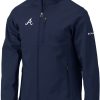 Jackets * | Columbia Men'S Atlanta Braves Navy Ascender Full-Zip Jacket