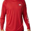 Shirts * | Columbia Men'S Arkansas Razorbacks Cardinal Terminal Tackle Long Sleeve T-Shirt