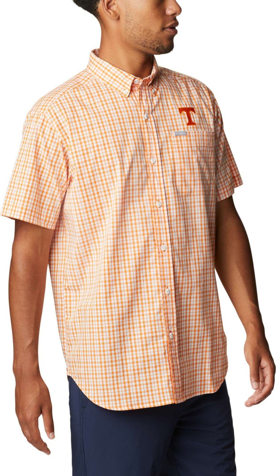 Shirts * | Columbia Men'S Tennessee Volunteers Tennessee Orange Rapid Rivers Button Down Shirt