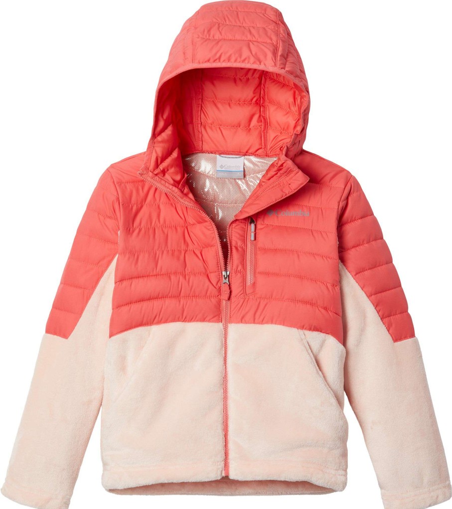 Jackets * | Columbia Girls' Powder Lite Novelty Hooded Jacket