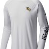 Shirts * | Columbia Men'S Ucf Knights White Terminal Tackle Long Sleeve T-Shirt