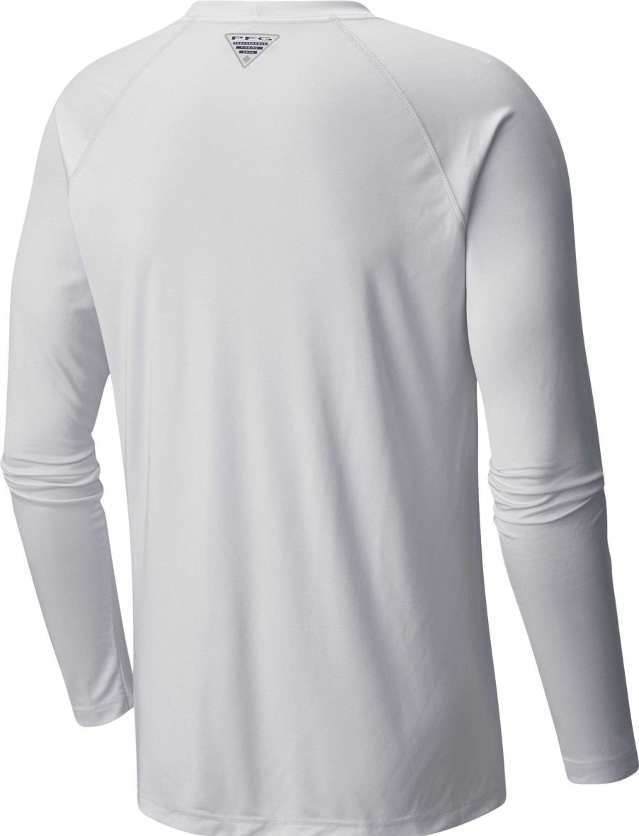 Shirts * | Columbia Men'S Ucf Knights White Terminal Tackle Long Sleeve T-Shirt