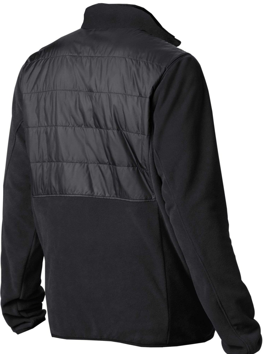 Jackets * | Columbia Men'S Colorado Rockies Black Full-Zip Fleece Jacket